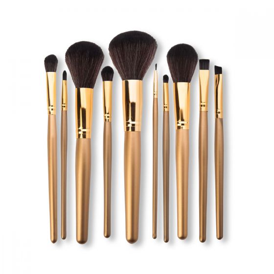 gold makeup brushes